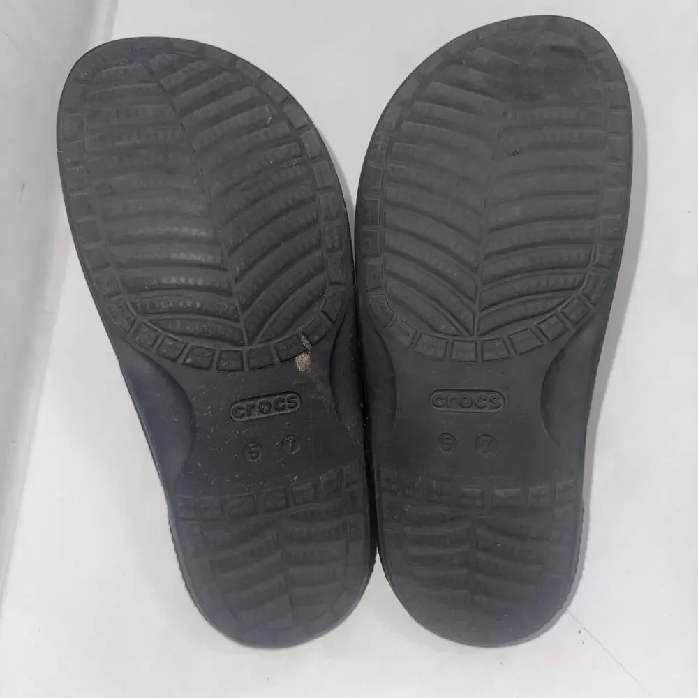 Crocs Adult Black‎ Waterproof Slip On Gorpcore Outdoor Comfort Slides Sandals 5